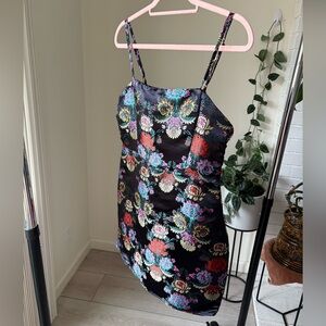 NWT ZARA TRAFALUC Black Metallic Jacquard Mini Dress